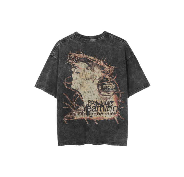 Boundaries - 'Crowned and Crucified' Acid Wash Tee